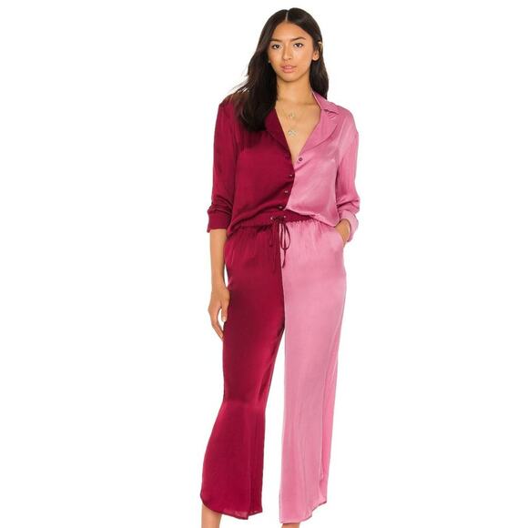 Lovers and Friends Pajama Set in Pink & Plum Red NWOT Size Small - Picture 3 of 3